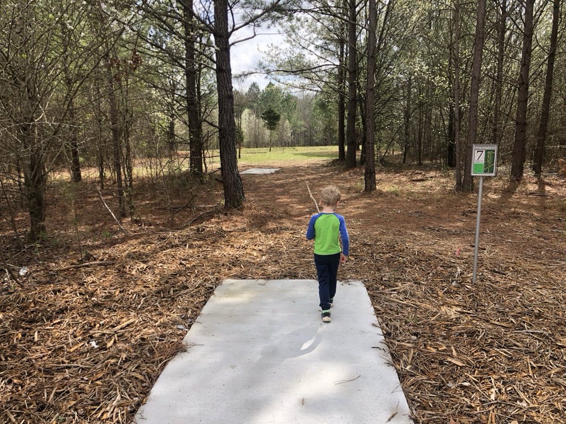 Hole 7 tee area at JP Moseley Park, West 9